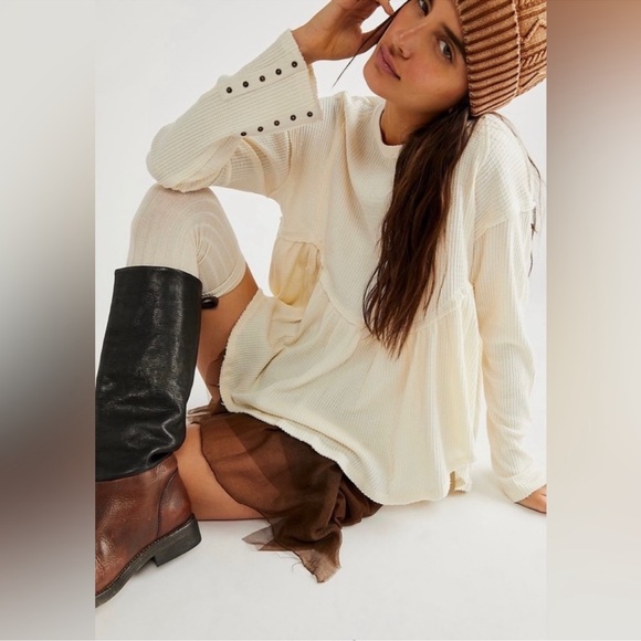 NEW Free People We The Free Oh My Babydoll Nilla Cream Medium - Picture 2 of 12